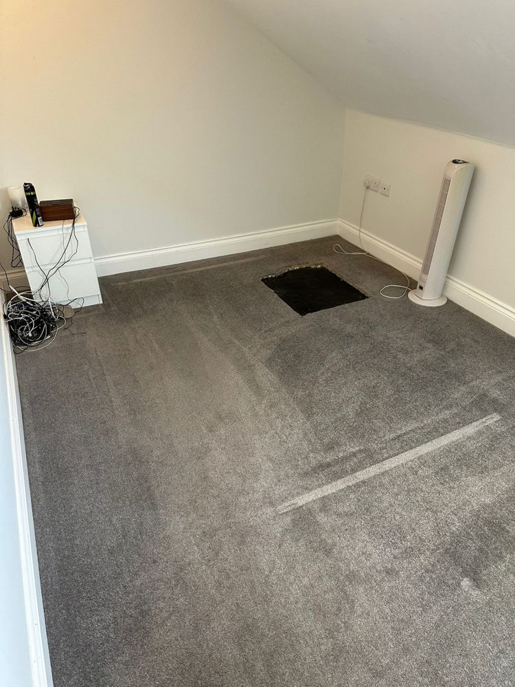 Après : chambre entièrement assainie et vidée